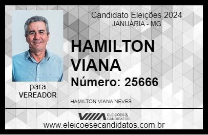 Candidato HAMILTON VIANA 2024 - JANUÁRIA - Eleições