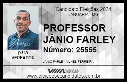 Candidato PROFESSOR JÂNIO FARLEY 2024 - JANUÁRIA - Eleições