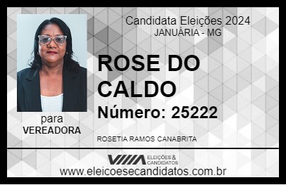 Candidato ROSE DO CALDO 2024 - JANUÁRIA - Eleições