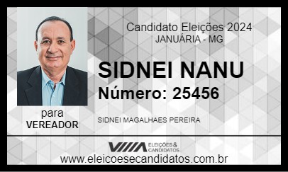 Candidato SIDNEI NANU 2024 - JANUÁRIA - Eleições