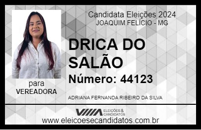 Candidato DRICA DO SALÃO 2024 - JOAQUIM FELÍCIO - Eleições