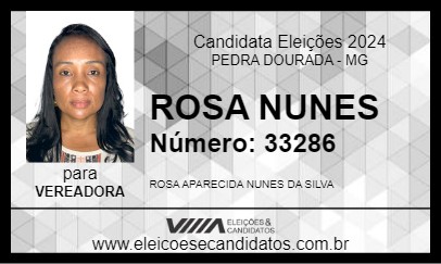 Candidato ROSA NUNES 2024 - PEDRA DOURADA - Eleições