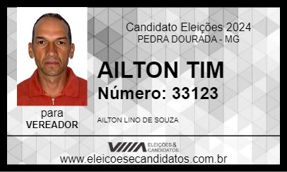 Candidato AILTON TIM 2024 - PEDRA DOURADA - Eleições