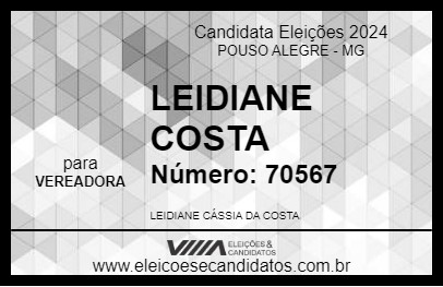 Candidato LEIDIANE COSTA 2024 - POUSO ALEGRE - Eleições