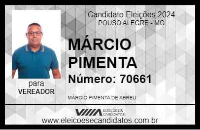 Candidato MÁRCIO PIMENTA 2024 - POUSO ALEGRE - Eleições