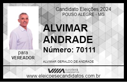 Candidato ALVIMAR ANDRADE 2024 - POUSO ALEGRE - Eleições