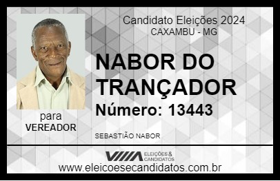 Candidato NABOR DO TRANÇADOR 2024 - CAXAMBU - Eleições