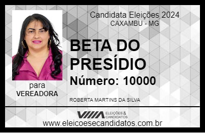 Candidato ROBERTA MARTINS-BETA 2024 - CAXAMBU - Eleições