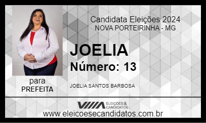 Candidato JOELIA 2024 - NOVA PORTEIRINHA - Eleições