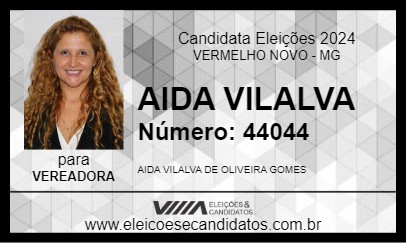 Candidato AIDA VILALVA 2024 - VERMELHO NOVO - Eleições