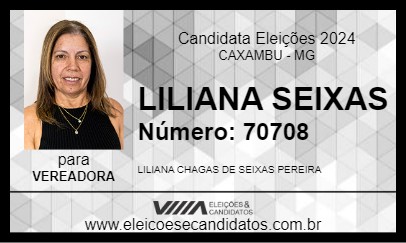 Candidato LILIANA SEIXAS 2024 - CAXAMBU - Eleições