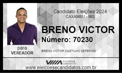 Candidato BRENO VICTOR 2024 - CAXAMBU - Eleições