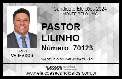 Candidato PASTOR LILINHO 2024 - MONTE BELO - Eleições