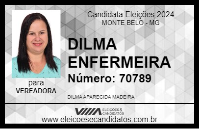 Candidato DILMA ENFERMEIRA 2024 - MONTE BELO - Eleições