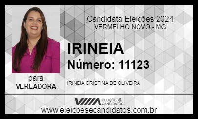 Candidato IRINEIA 2024 - VERMELHO NOVO - Eleições