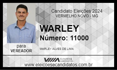 Candidato WARLEY 2024 - VERMELHO NOVO - Eleições