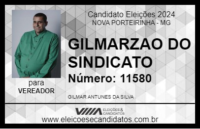 Candidato GILMARZAO DO SINDICATO 2024 - NOVA PORTEIRINHA - Eleições