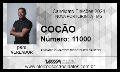 Candidato COCÃO 2024 - NOVA PORTEIRINHA - Eleições