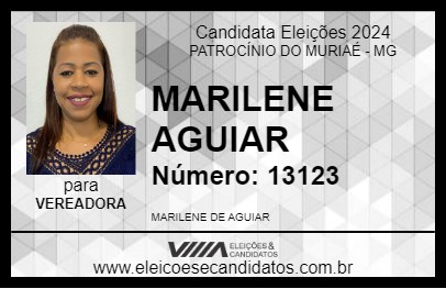 Candidato MARILENE AGUIAR 2024 - PATROCÍNIO DO MURIAÉ - Eleições