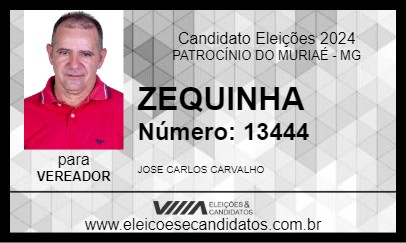 Candidato ZEQUINHA 2024 - PATROCÍNIO DO MURIAÉ - Eleições