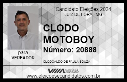 Candidato CLODO MOTOBOY 2024 - JUIZ DE FORA - Eleições