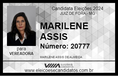 Candidato MARILENE ASSIS 2024 - JUIZ DE FORA - Eleições