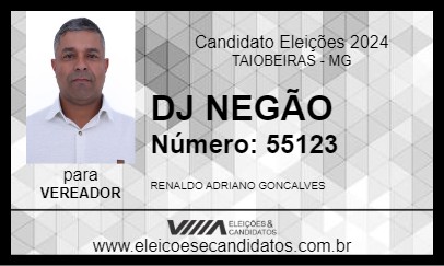 Candidato DJ NEGÃO 2024 - TAIOBEIRAS - Eleições