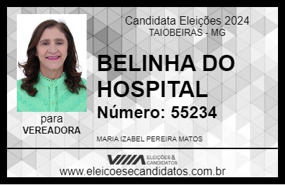 Candidato BELINHA DO HOSPITAL 2024 - TAIOBEIRAS - Eleições