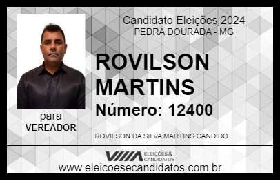 Candidato ROVILSON MARTINS 2024 - PEDRA DOURADA - Eleições