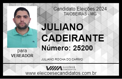 Candidato JULIANO CADEIRANTE 2024 - TAIOBEIRAS - Eleições