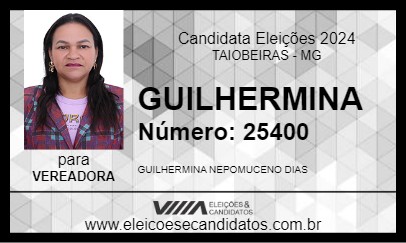 Candidato GUILHERMINA (GUI) 2024 - TAIOBEIRAS - Eleições