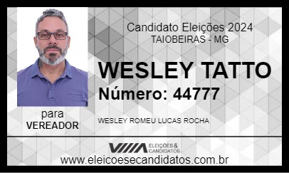 Candidato WESLEY TATTO 2024 - TAIOBEIRAS - Eleições