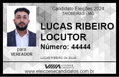 Candidato LUCAS RIBEIRO LOCUTOR 2024 - TAIOBEIRAS - Eleições