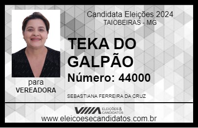 Candidato TEKA DO GALPÃO 2024 - TAIOBEIRAS - Eleições