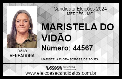 Candidato MARISTELA DO VIDÃO 2024 - MERCÊS - Eleições