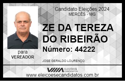 Candidato ZE DA TEREZA DO RIBEIRÃO 2024 - MERCÊS - Eleições