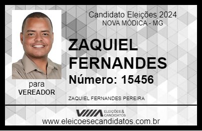 Candidato ZAQUIEL FERNANDES 2024 - NOVA MÓDICA - Eleições