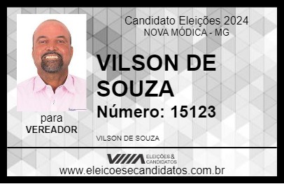 Candidato VILSON DE SOUZA 2024 - NOVA MÓDICA - Eleições