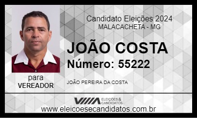 Candidato JOÃO COSTA 2024 - MALACACHETA - Eleições