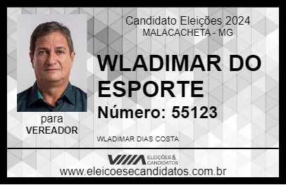 Candidato WLADIMAR DO ESPORTE 2024 - MALACACHETA - Eleições