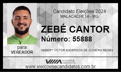 Candidato ZEBÉ CANTOR 2024 - MALACACHETA - Eleições