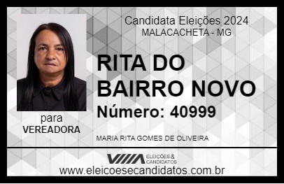 Candidato RITA DO BAIRRO NOVO 2024 - MALACACHETA - Eleições