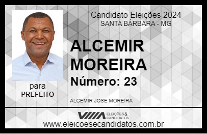 Candidato ALCEMIR MOREIRA 2024 - SANTA BÁRBARA - Eleições