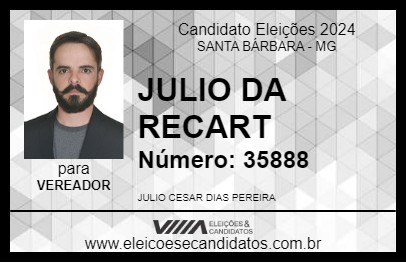 Candidato JULIO DA RECART 2024 - SANTA BÁRBARA - Eleições