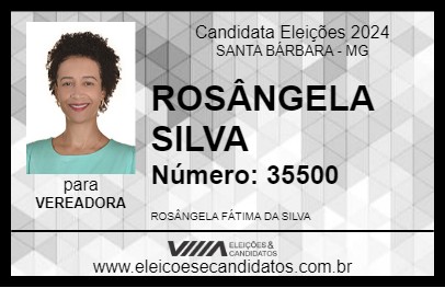 Candidato ROSÂNGELA SILVA 2024 - SANTA BÁRBARA - Eleições