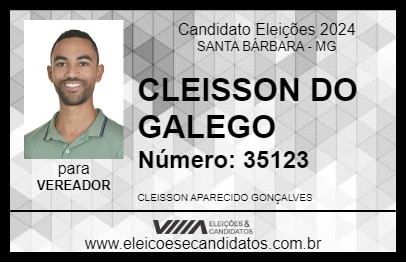 Candidato CLEISSON DO GALEGO 2024 - SANTA BÁRBARA - Eleições