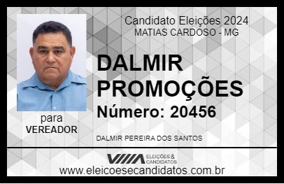 Candidato DALMIR PROMOÇÕES 2024 - MATIAS CARDOSO - Eleições