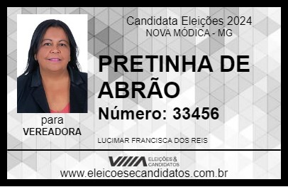 Candidato PRETINHA DE ABRÃO 2024 - NOVA MÓDICA - Eleições