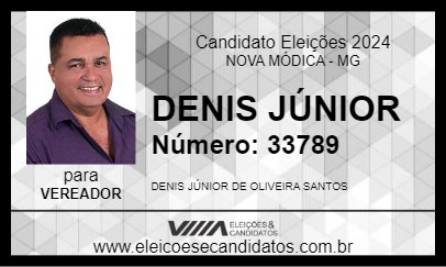 Candidato DENIS JÚNIOR 2024 - NOVA MÓDICA - Eleições