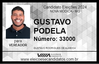 Candidato GUSTAVO PODELA 2024 - NOVA MÓDICA - Eleições